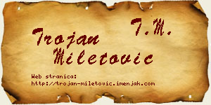 Trojan Miletović vizit kartica